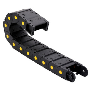 25 series black plastic flexible cable drag chain 1m for cnc router