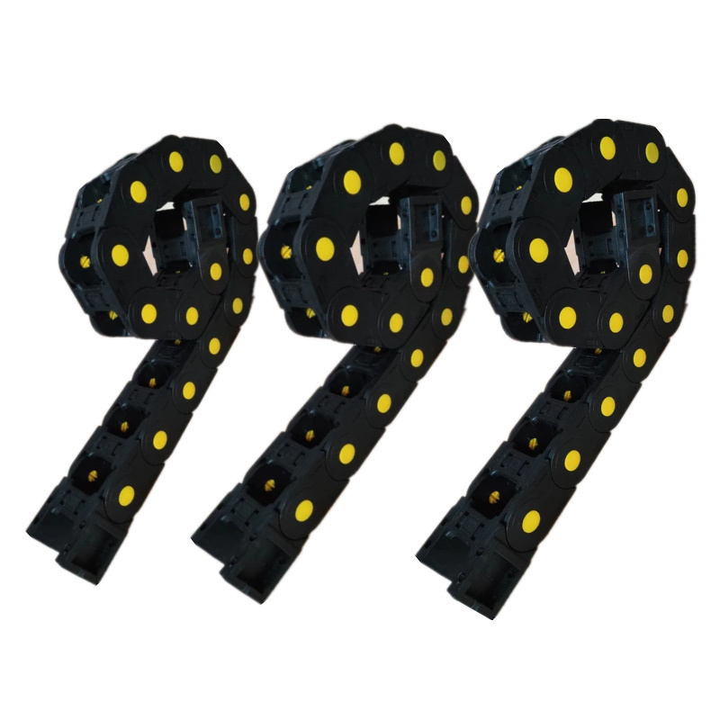 25 series black plastic flexible cable drag chain 1m for cnc router