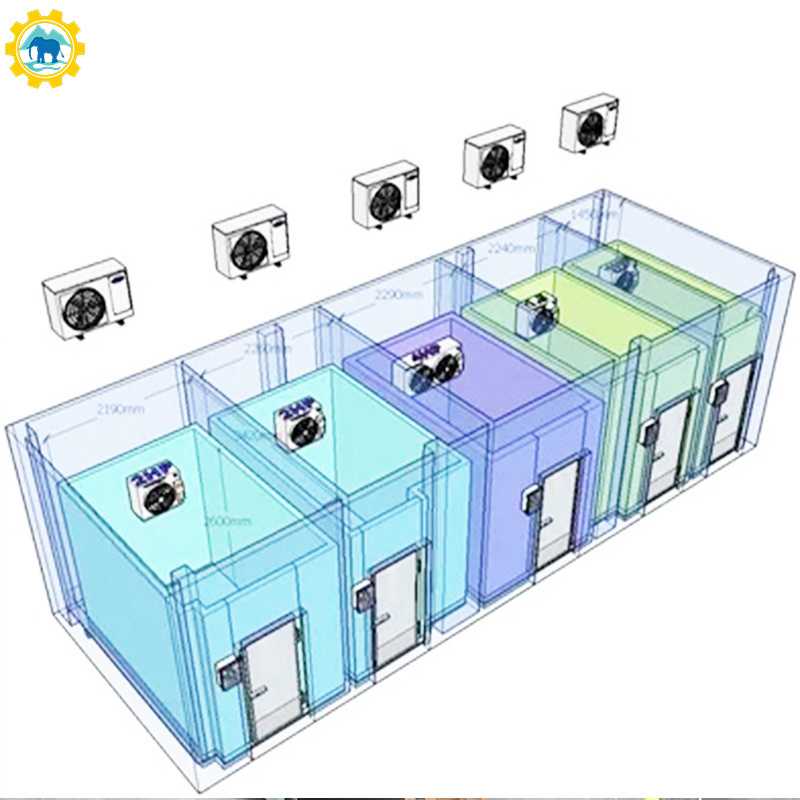 Walk in Chiller Cold Room Solar Powered Cold Store Container Industrial Refrigerator