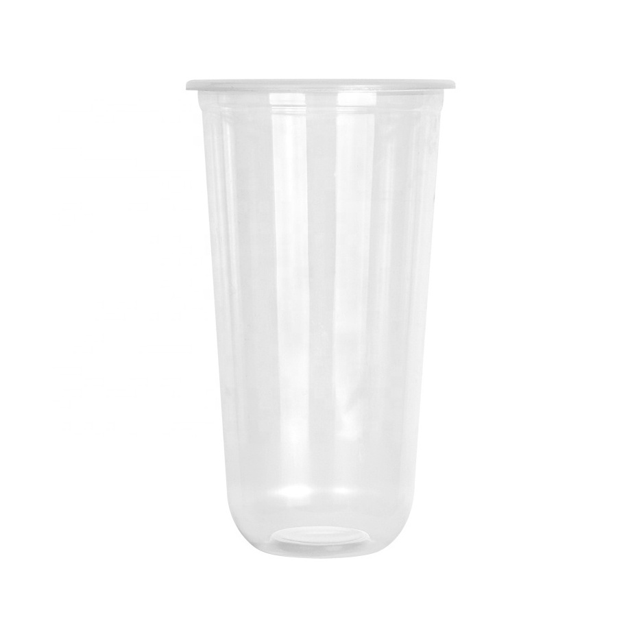 Cheap Wholesale YiCheng Boba Tea Shaker Cup 24oz Disposable Milk Tea Cup Plastic Juice Fruit Take Away Cup