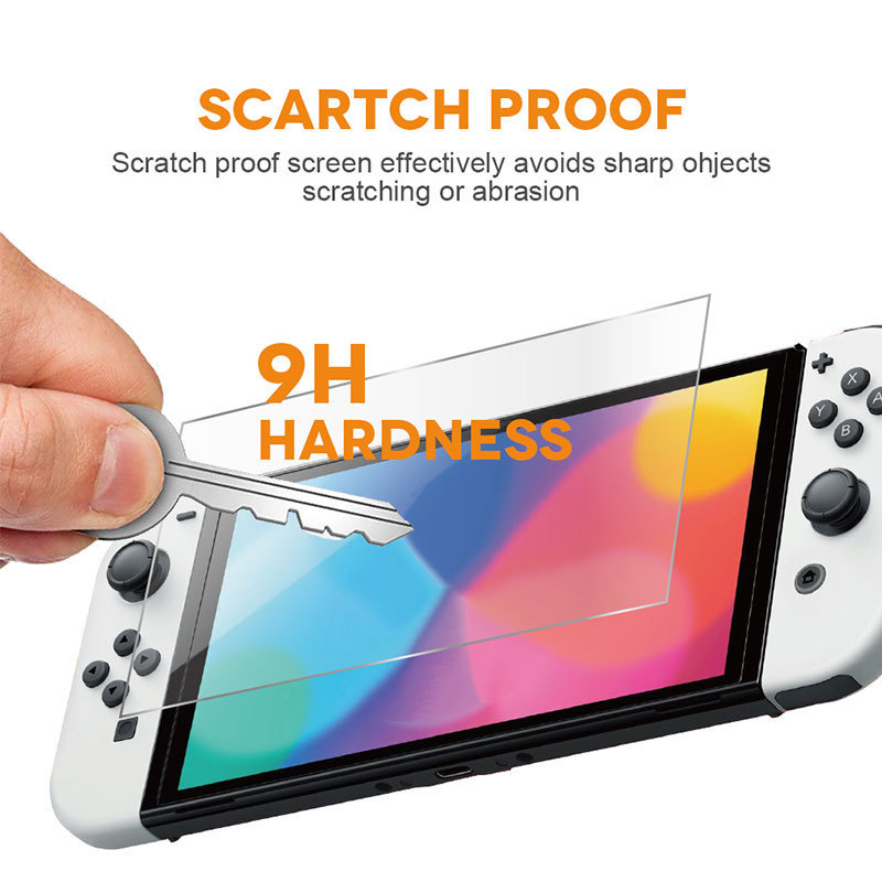 5D 9H 0.3MM Tempered Glass Film Protection Screen Protector for Nintendo Switch Consola Console De Jeux Oled Accessories