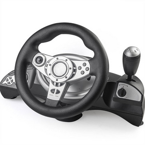 volante y volante para manual usb car racing game steering wheel controller and pedals set for pc with shiftergear