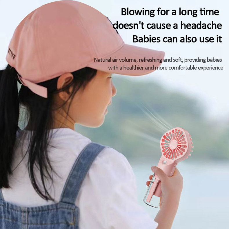 Outdoor Handheld Portable Mini Air Cooling Misty Custom Hand Held Spray Hand Rechargeable Air Cooler Mist Fan With Water Tank