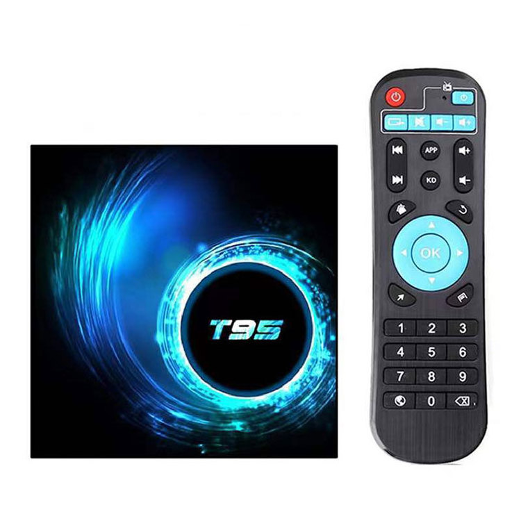 Shenzhen 4K Ultra HD 4GB Ram 64GB 32GB Rom T95 Smart Digital Android 10.0 TV Top Set-top Box Set with Remote Control