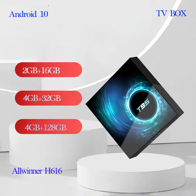 Shenzhen 4K Ultra HD 4GB Ram 64GB 32GB Rom T95 Smart Digital Android 10.0 TV Top Set-top Box Set with Remote Control