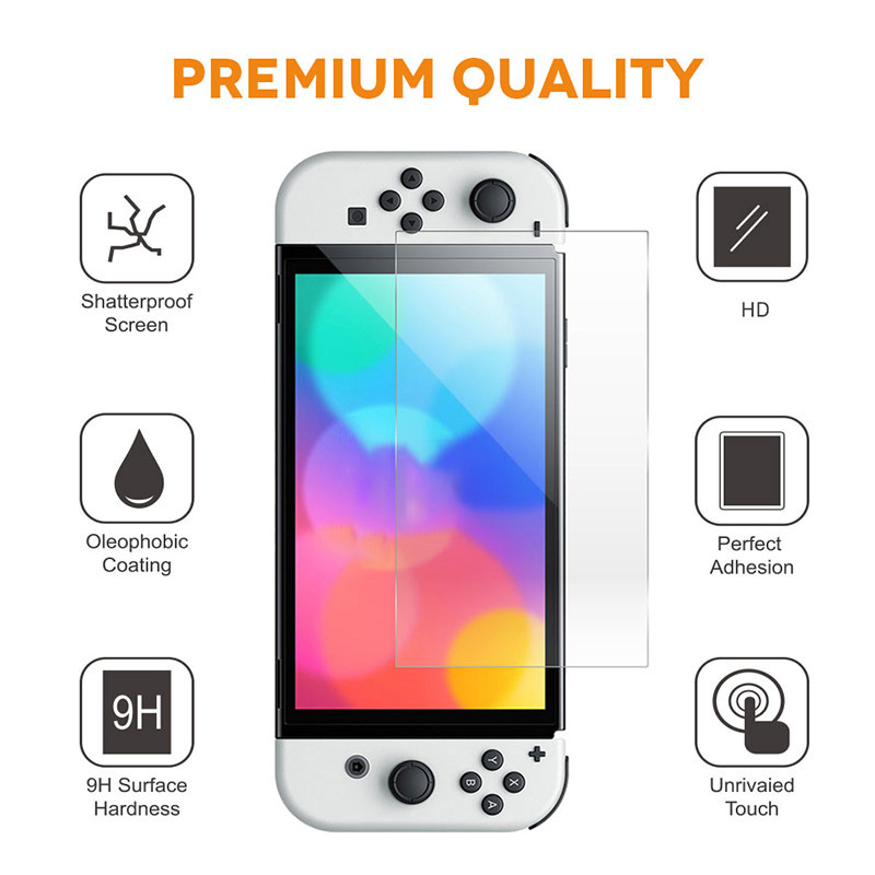 5D 9H 0.3MM Tempered Glass Film Protection Screen Protector for Nintendo Switch Consola Console De Jeux Oled Accessories