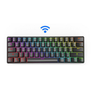 Kablosuz Klavye Laptop Notebook PC BT USB Wireless RGB Gaming DK61 Mechanical 60% Keyboard for Android Mobile Phone