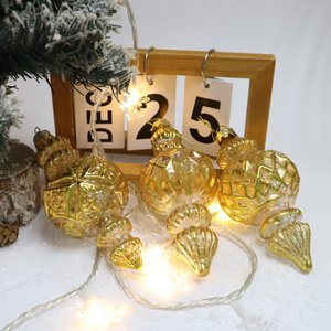 Golden shiny home decoration colorful customized glass ornaments diamond icicle Christmas glass ornaments