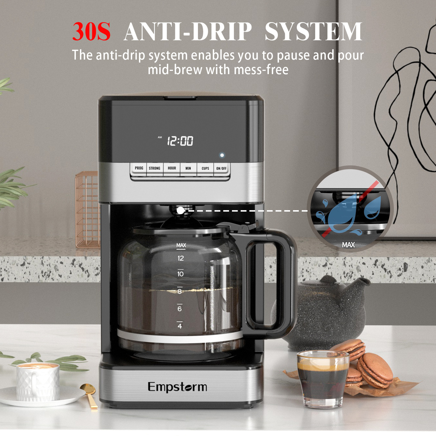 Empstorm 2024 convenient portable manual appliances drip regular Americano coffee makers machine for business available now