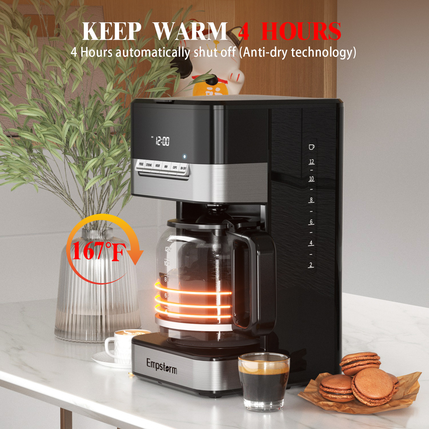 Multifunction Commercial Electric Drip Coffee Makers With 30 Seconds Anti-Drip Function