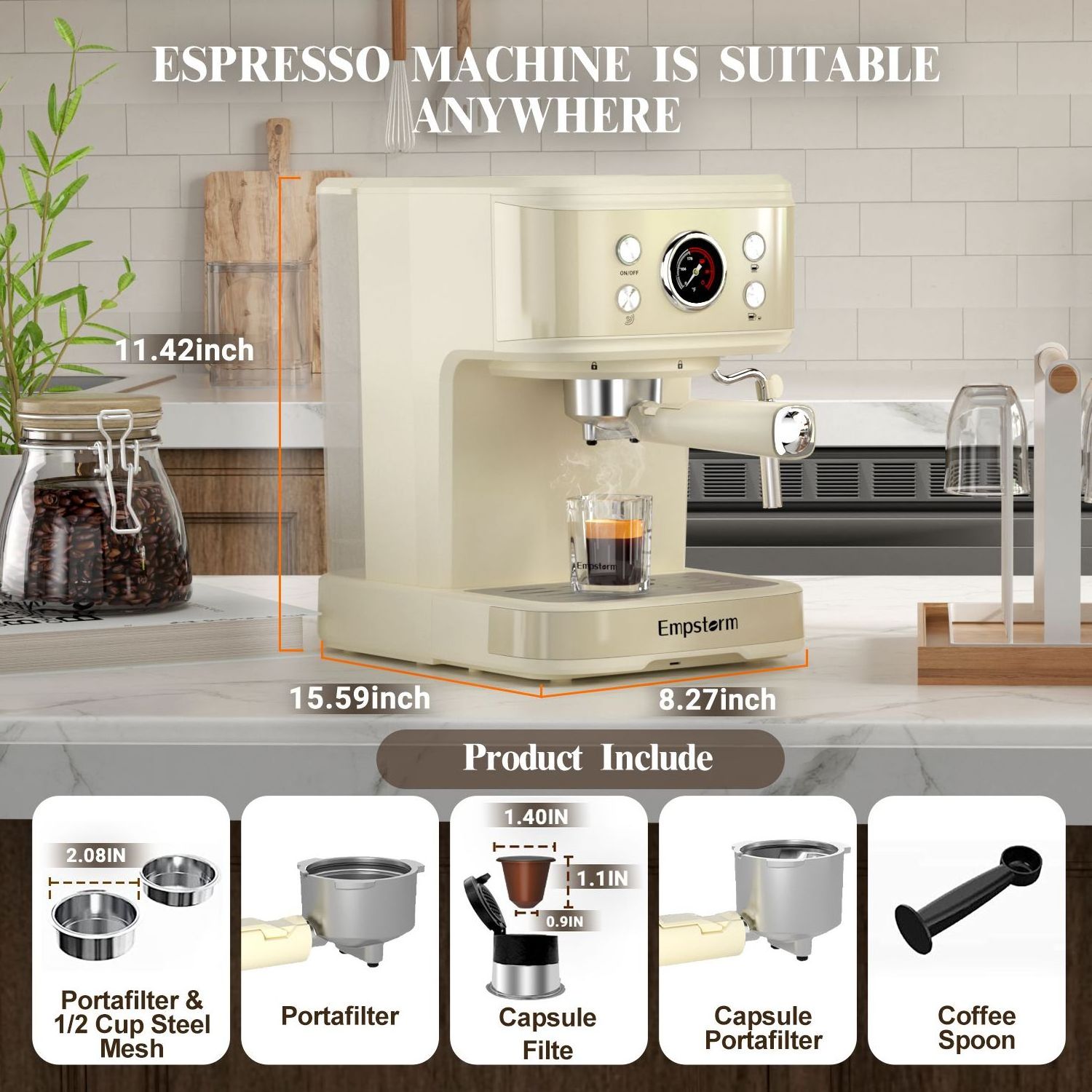 Empstorm new style design professional electric capsule and Espresso coffee maker machine servers with small portable manual