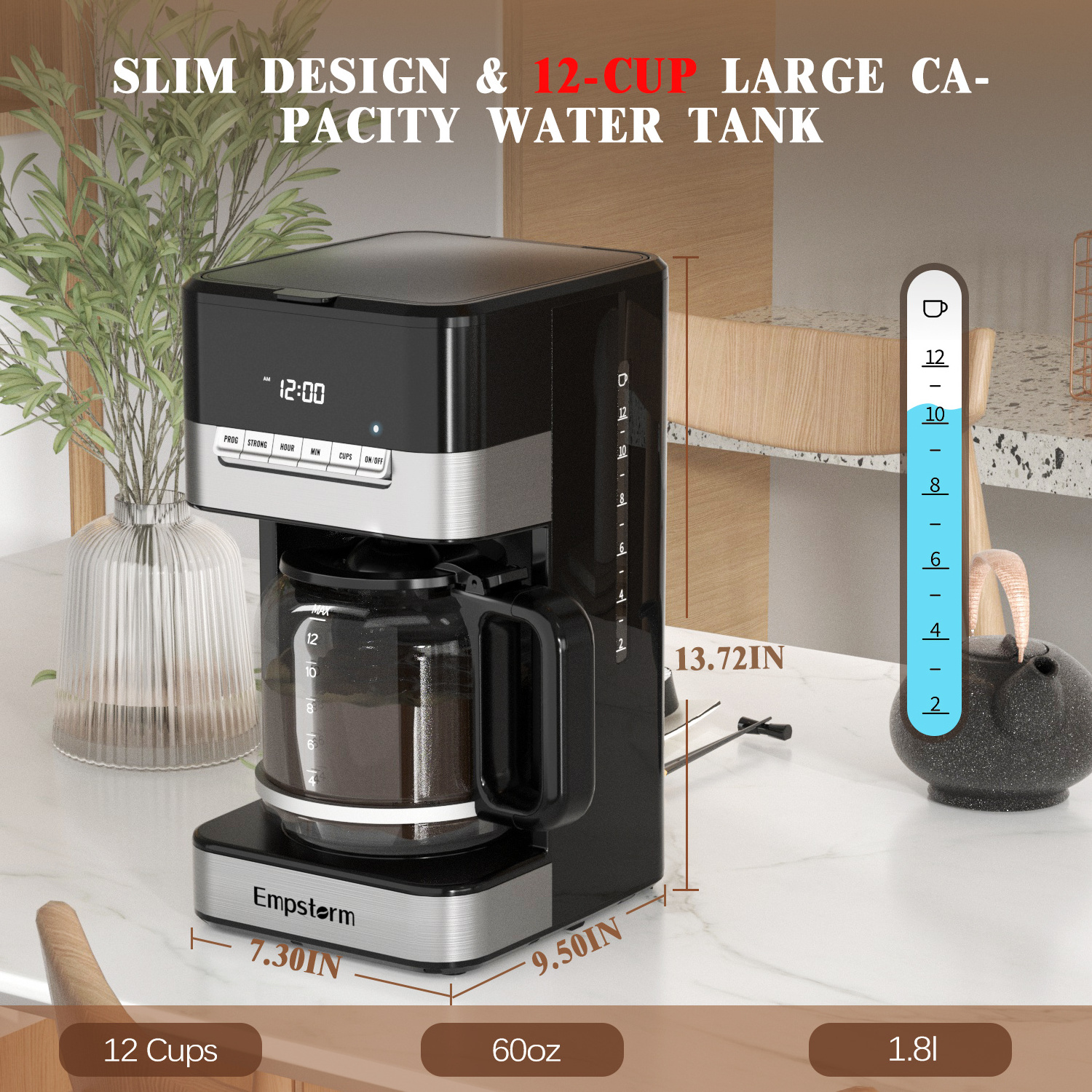 Multifunction Commercial Electric Drip Coffee Makers With 30 Seconds Anti-Drip Function