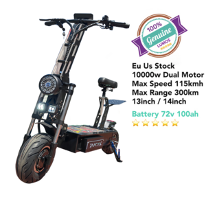 72 V 10000 Watt 50mph Electric Scooter 2 Wheel Adult Kick Scooter With A Seat