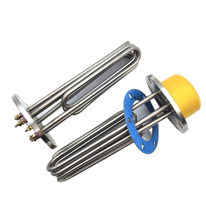 6kw 9kw 12kw 18kw 24kw Stainless Steel Industrial Flange Electric Oil Heating Element Boiler Water Immersion Heater