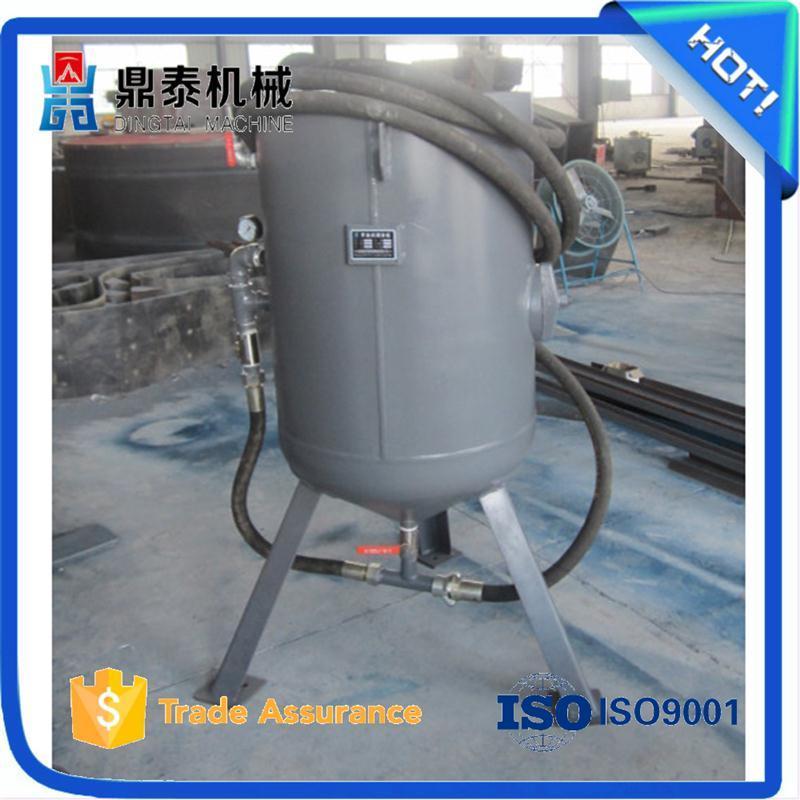 Oil field pipe rust removing used sand blasting machine,Pot type derusting cleaning peening equipment