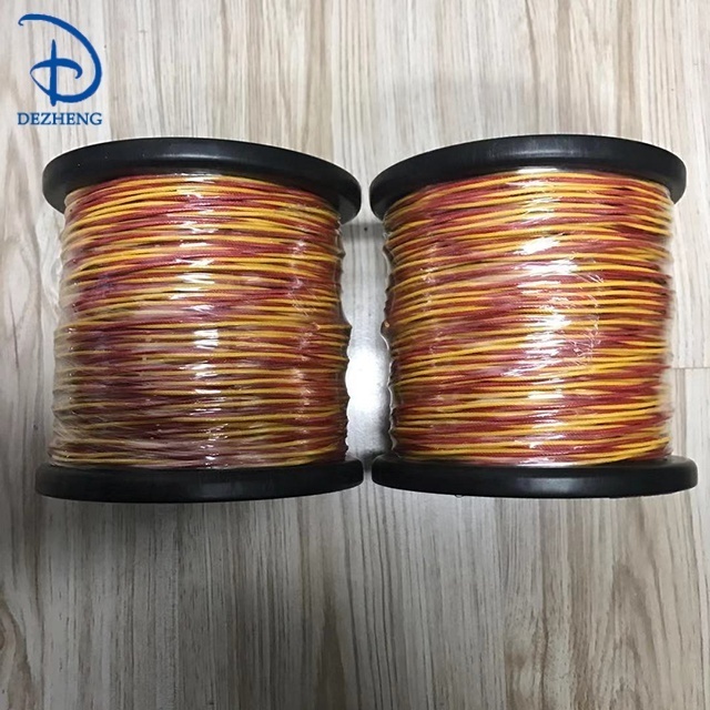 2x0.71mm fiber glass insulation K type red/yellow thermocouple wire