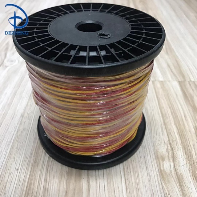 2x0.71mm fiber glass insulation K type red/yellow thermocouple wire