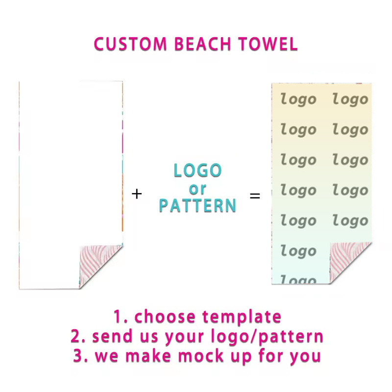 Tropical Printed Beach Towel Set High Quality Kids Adult Poncho Hooded Microfiber Towel Sand Free Beach Chair Cover With Bag