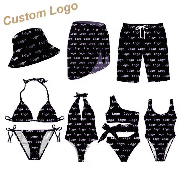 Sexy Tie Front Custom Logo Swimsuit 2024 Women Sexy Mini Micro Bikini Plaid 2 Piece Beachwear & Swimwear Women Tankini Bikini