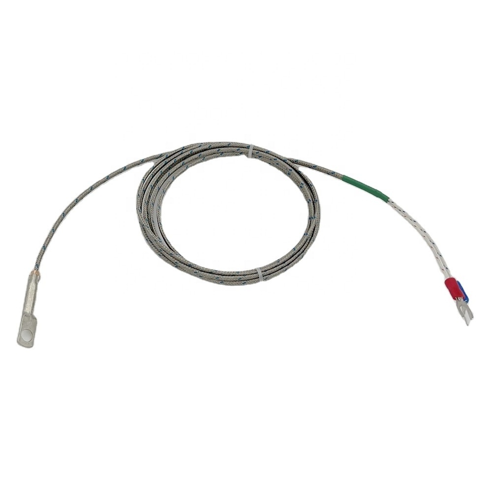 high accuracy patch thermocouple J type 6mm with 2m metal-shield cable