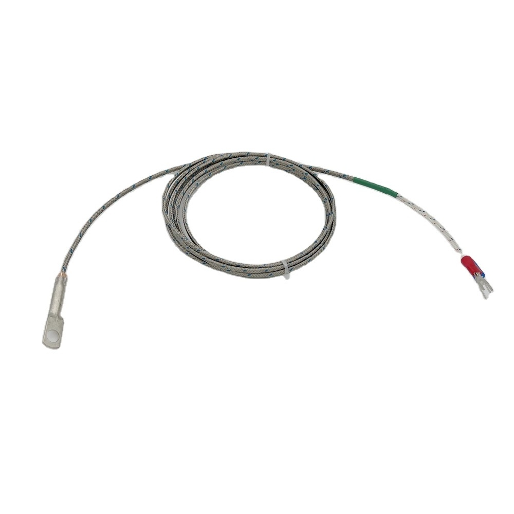 high accuracy patch thermocouple J type 6mm with 2m metal-shield cable