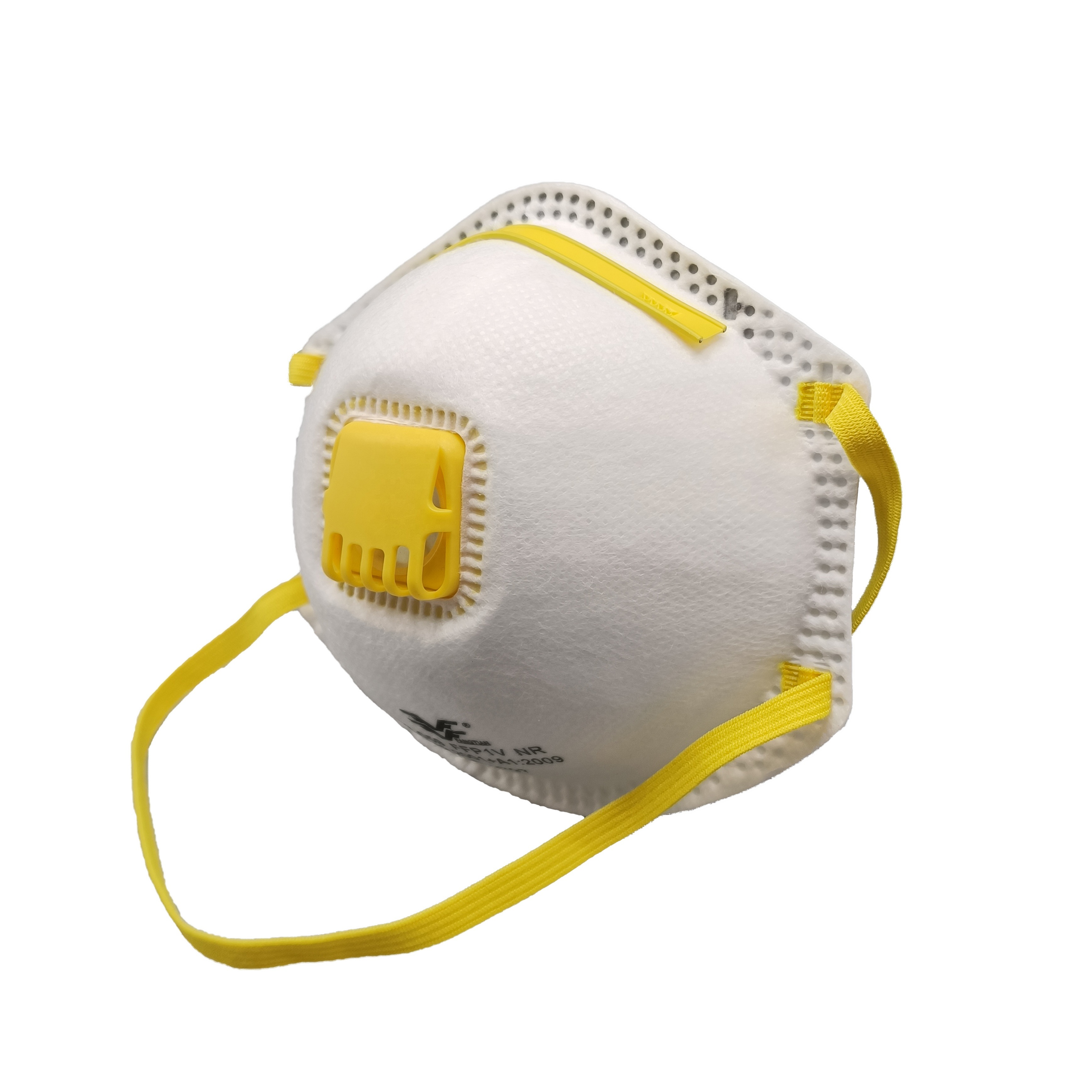 Customized Logo White CE dust mask FFP1 NR  FFP1 face dust mask with valve respirator/exhalation valve