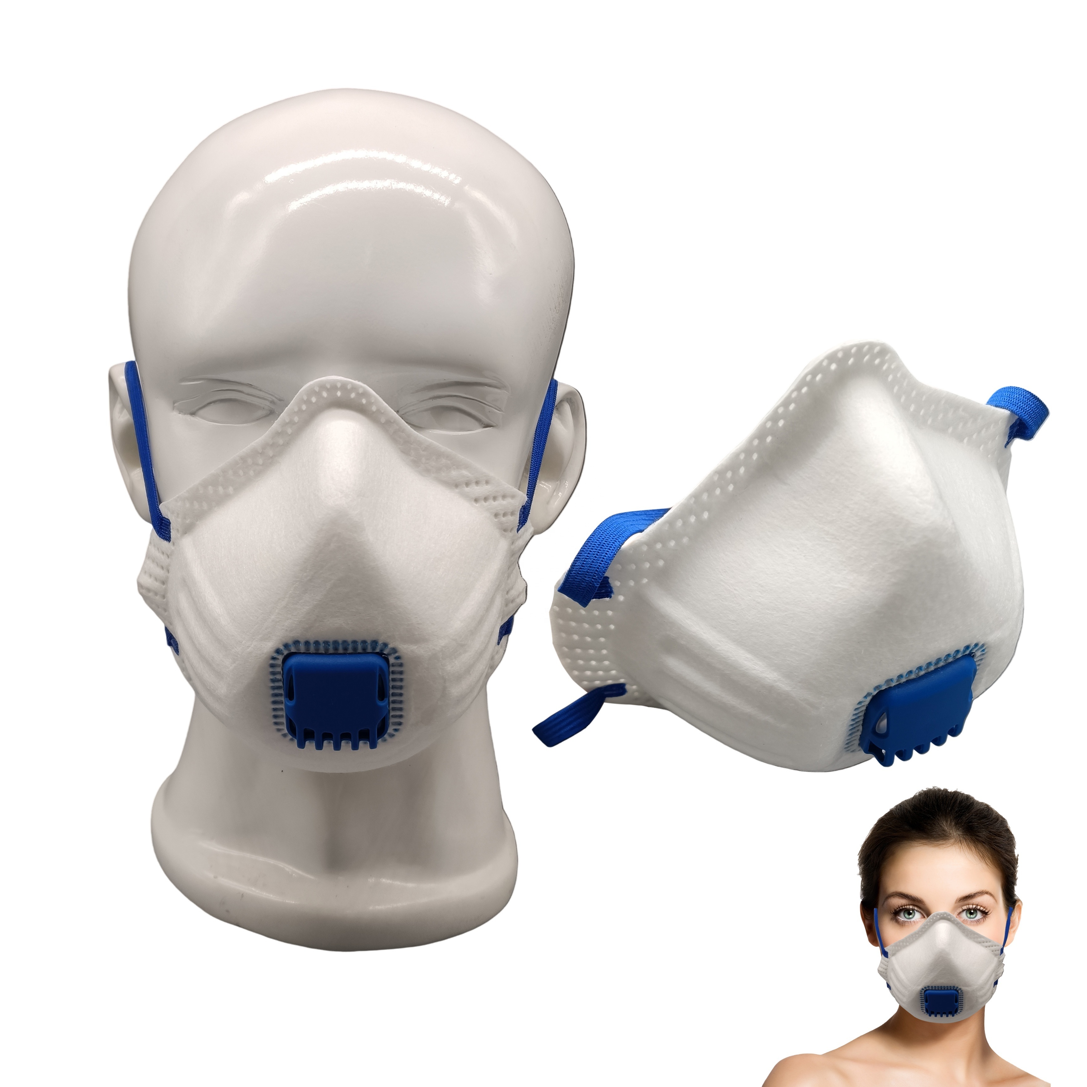 Factory Direct Sale New launched Free mental Disposable CE  dust mask cup shape CE FFP2 dust mask