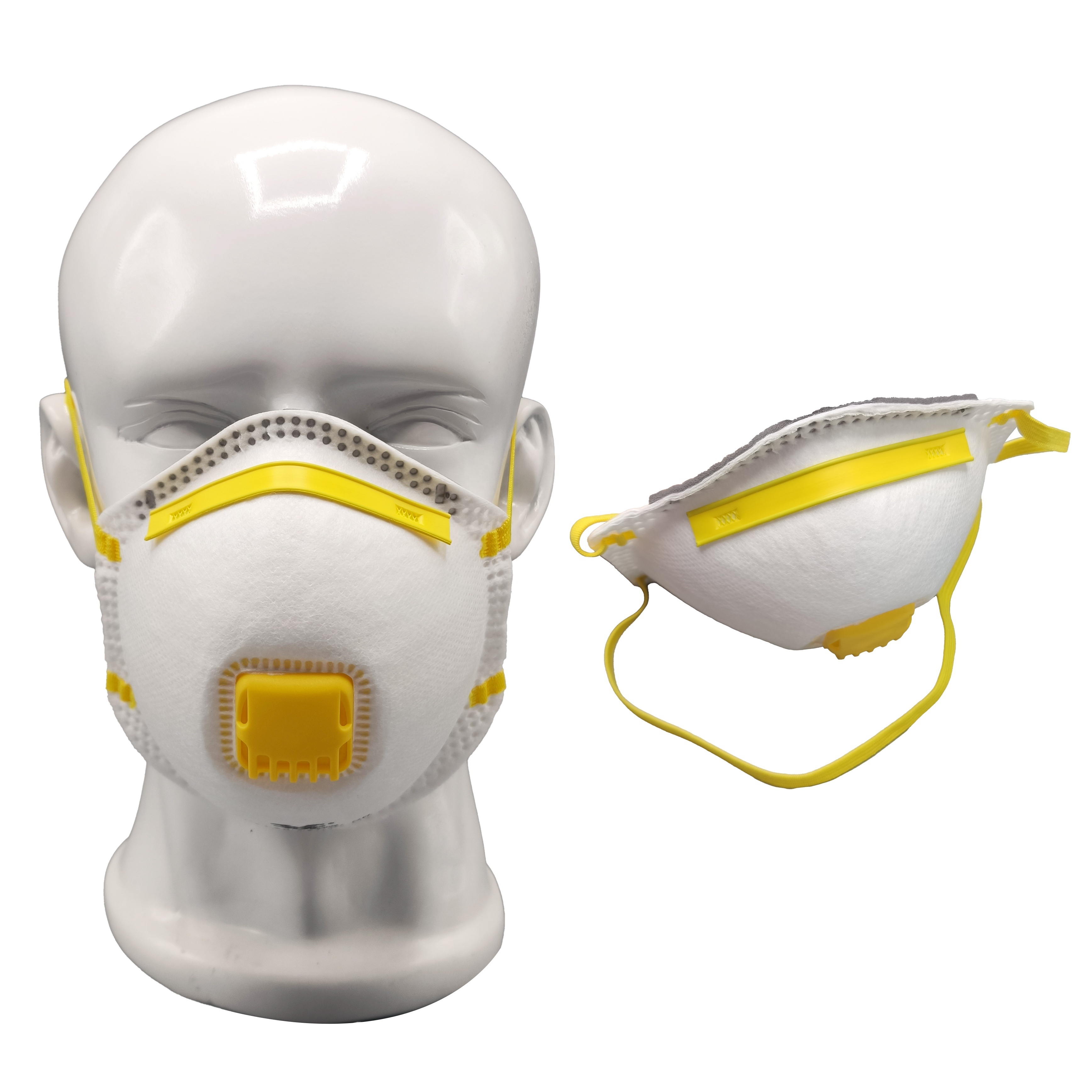 Customized Logo White CE dust mask FFP1 NR  FFP1 face dust mask with valve respirator/exhalation valve