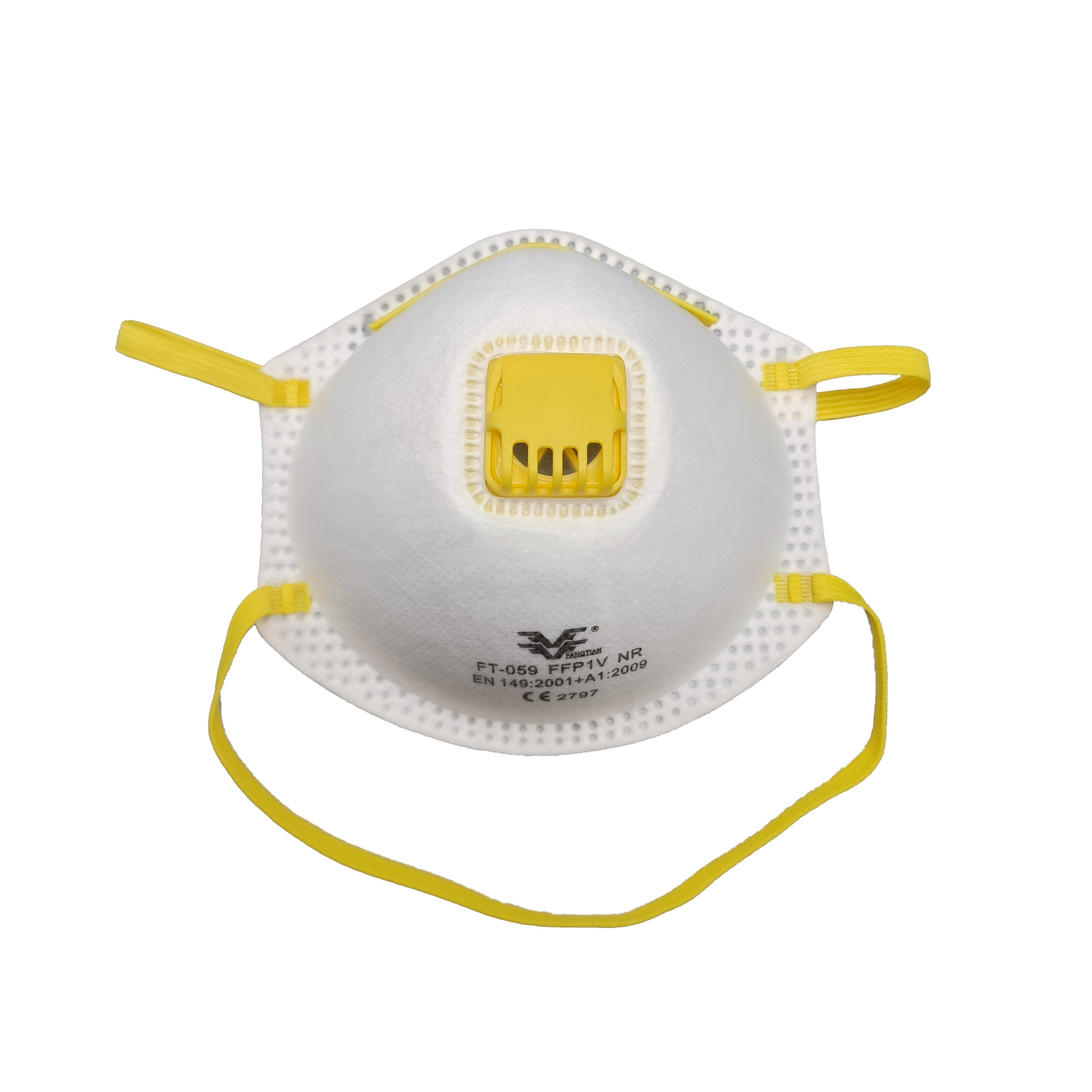 Customized Logo White CE dust mask FFP1 NR  FFP1 face dust mask with valve respirator/exhalation valve