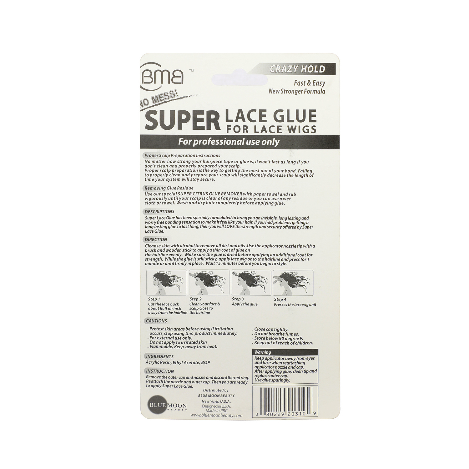 Strong Hold Super Glue for Lace Front Wigs Tube super Lace Wig Adhesive Glue Waterproof Lace Front Wig Glue