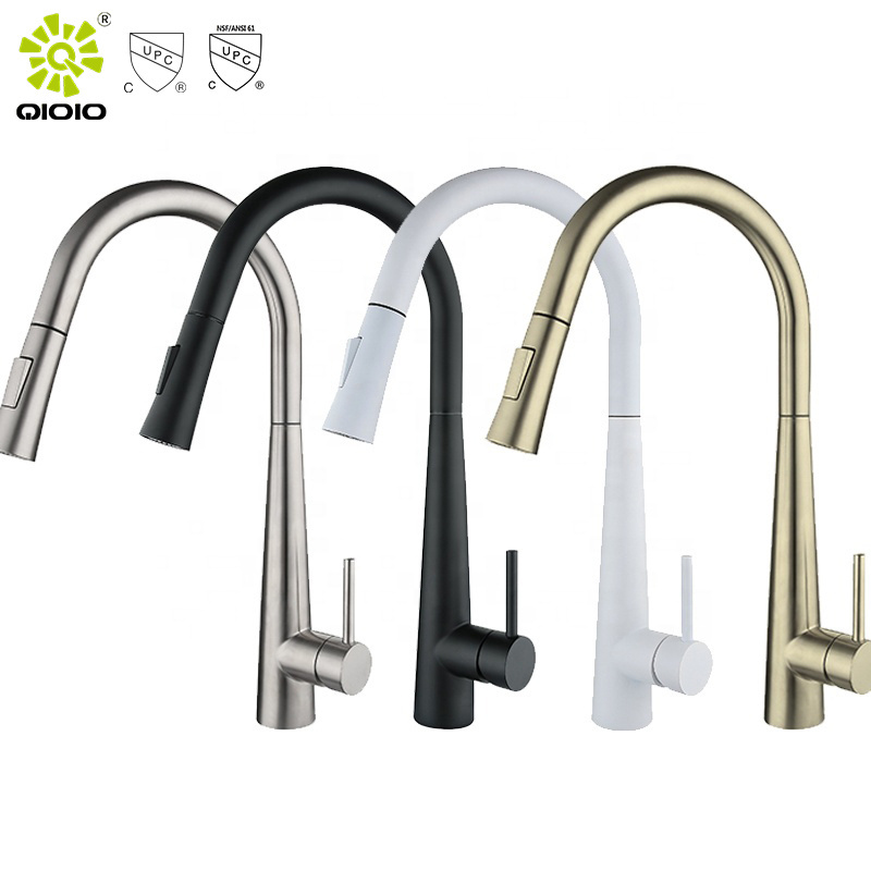 Kaiping  yingchuan factory   chrome 304 stainless steel kitchen faucet pull out sink mixer  kitchen mixer taps