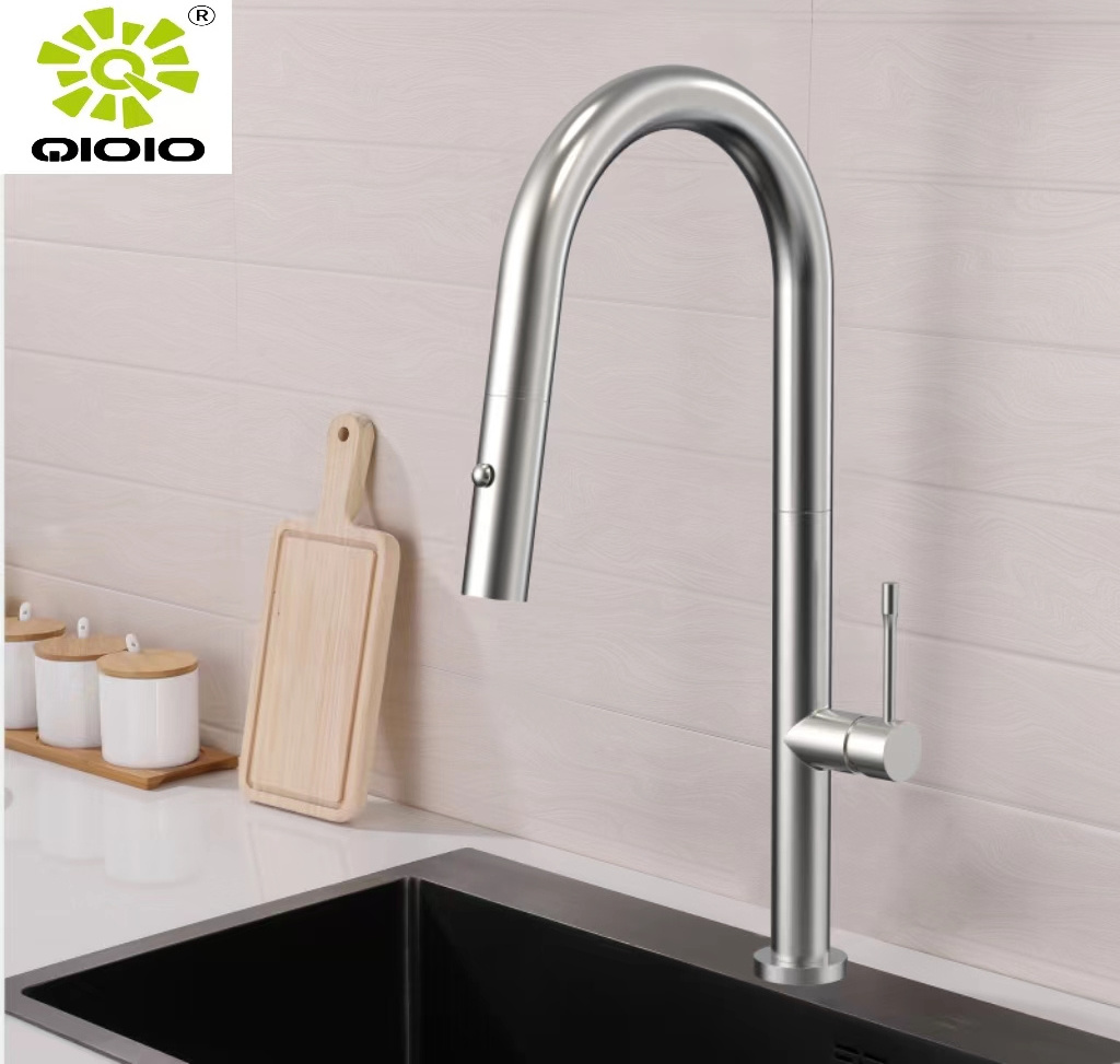 pull out kitchen faucet 304 ss watermark tap kitchen mixer goose neck  taps sink  mixers