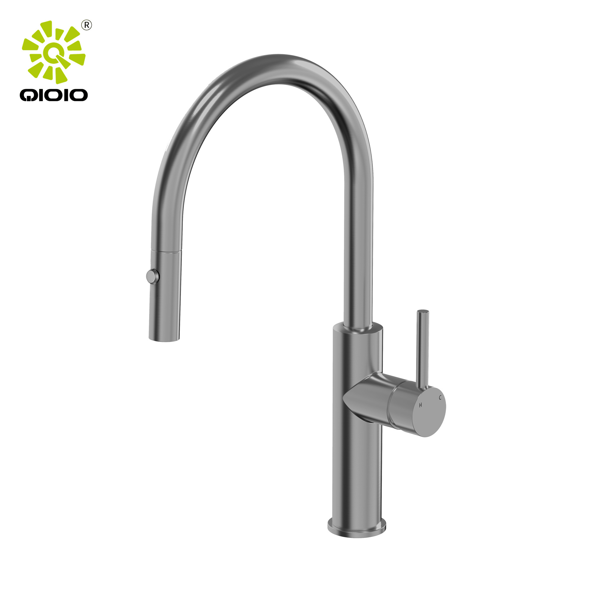 China factory yingchuan high end pull out kitchen faucet 304 ss watermark kitchen mixer goose neck gold tapware sink mixers