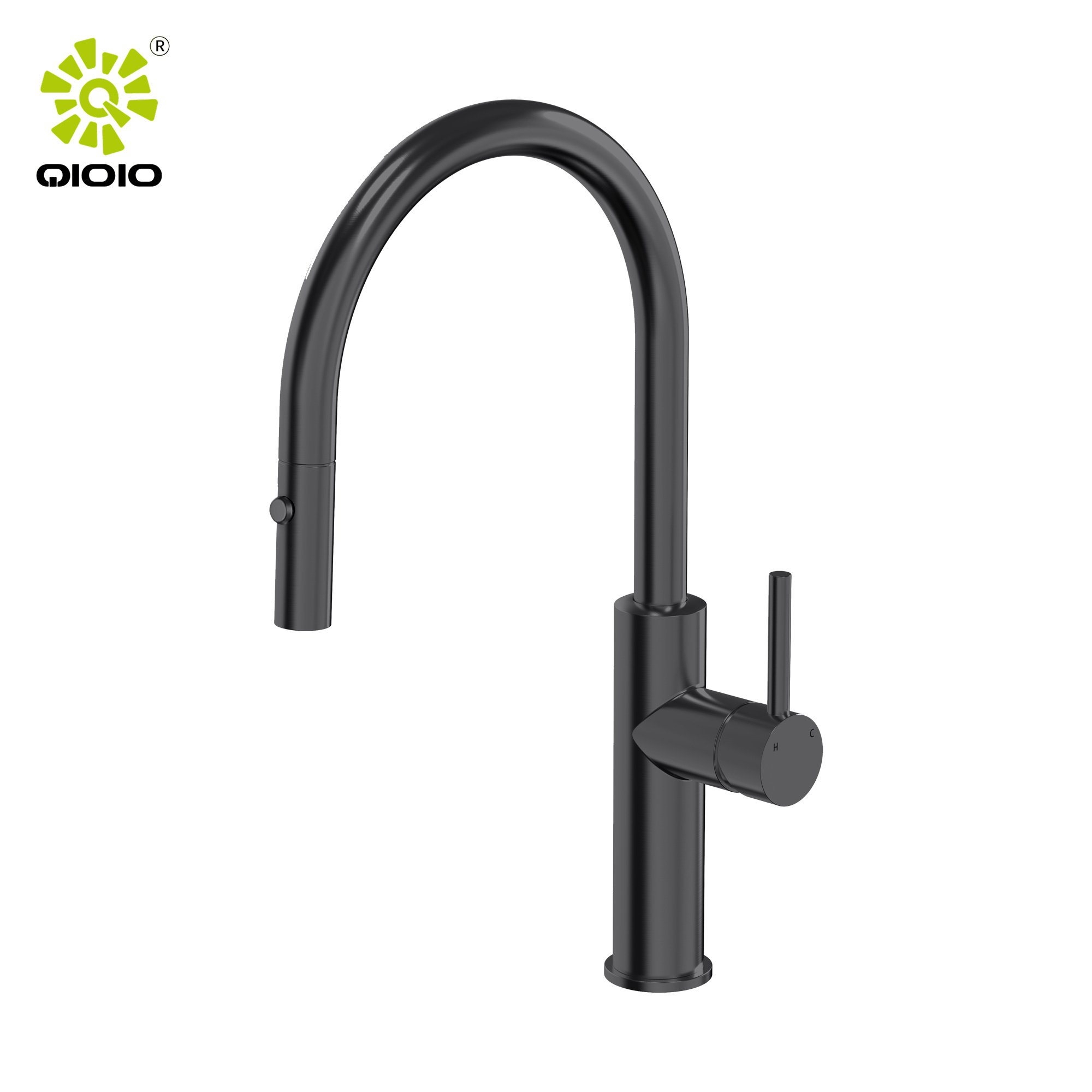 China factory yingchuan high end pull out kitchen faucet 304 ss watermark kitchen mixer goose neck gold tapware sink mixers