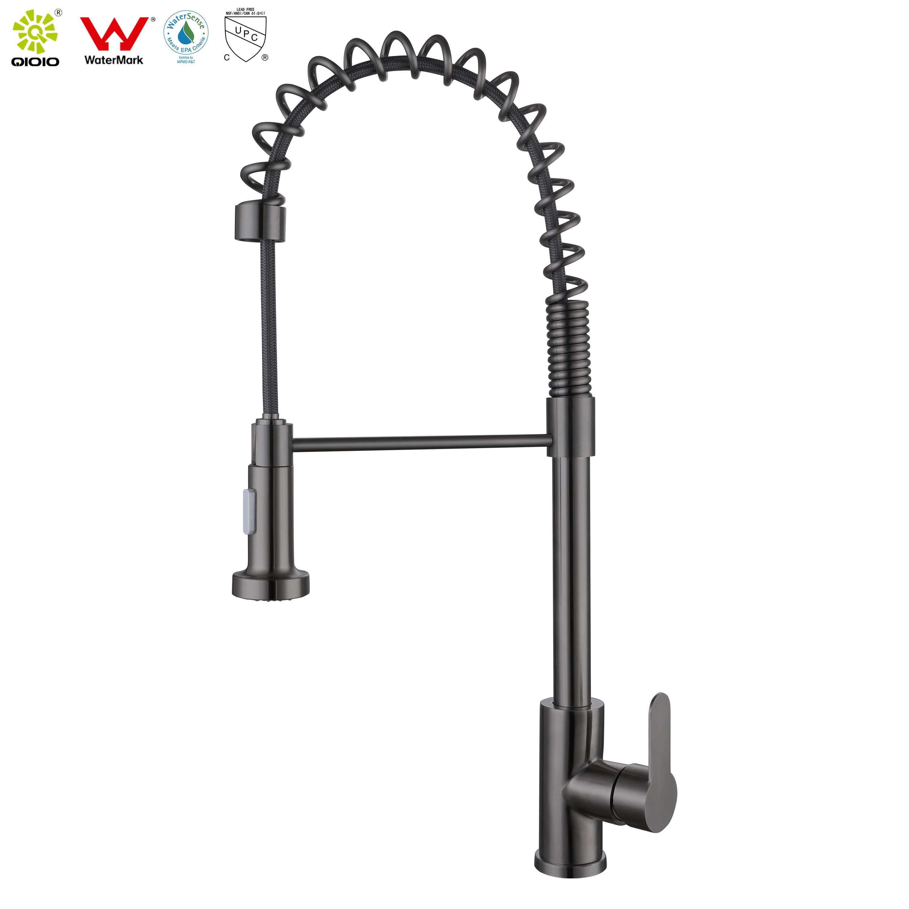 America hot sale 304 stainless steel  Brushed silver kitchen faucets robinet cuisine sink faucet for cUPC kitchen mixer tapware