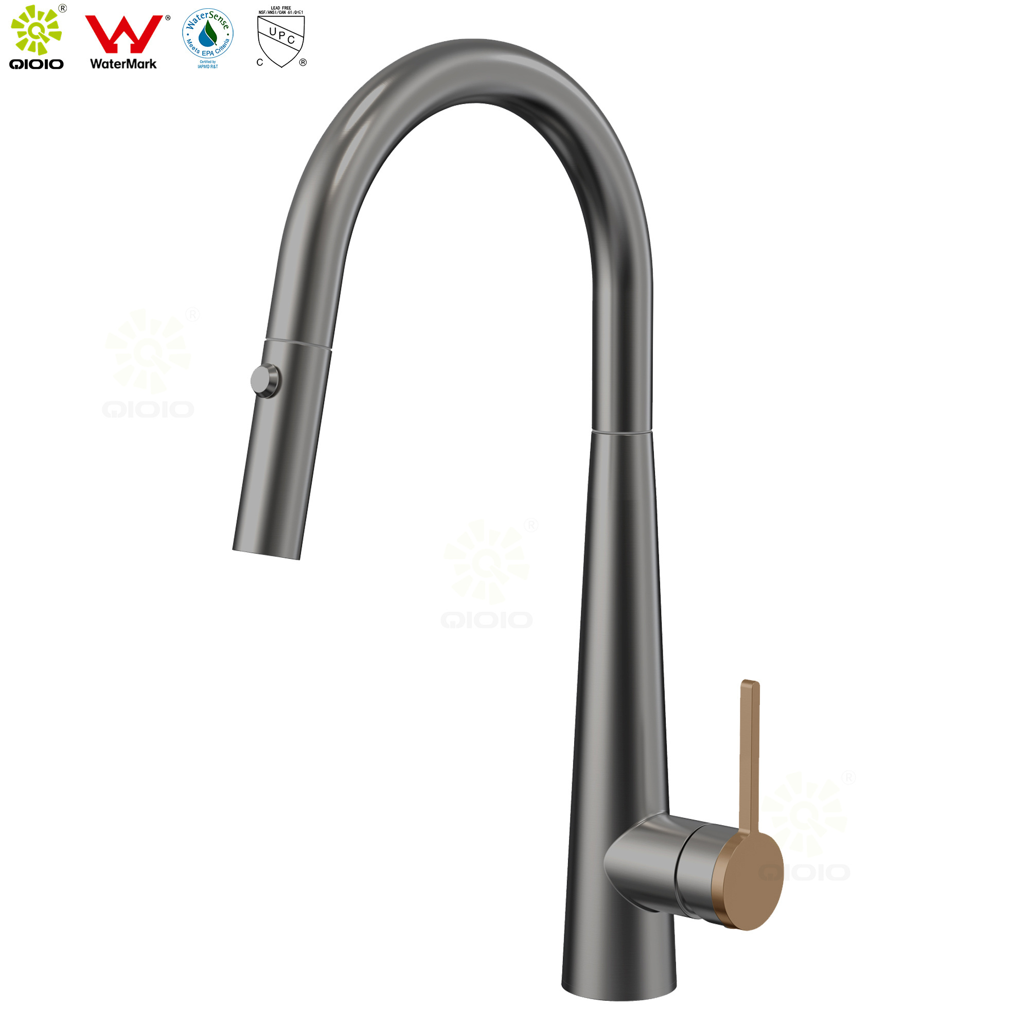 304 stainless steel brushed white water tap hot and cold  touch kitchen faucet lever kitchen mixer  faucet