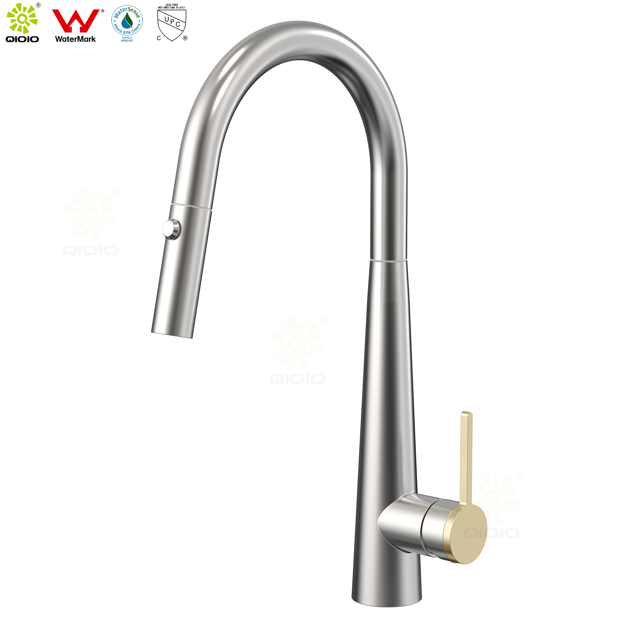 304 stainless steel brushed white water tap hot and cold  touch kitchen faucet lever kitchen mixer  faucet