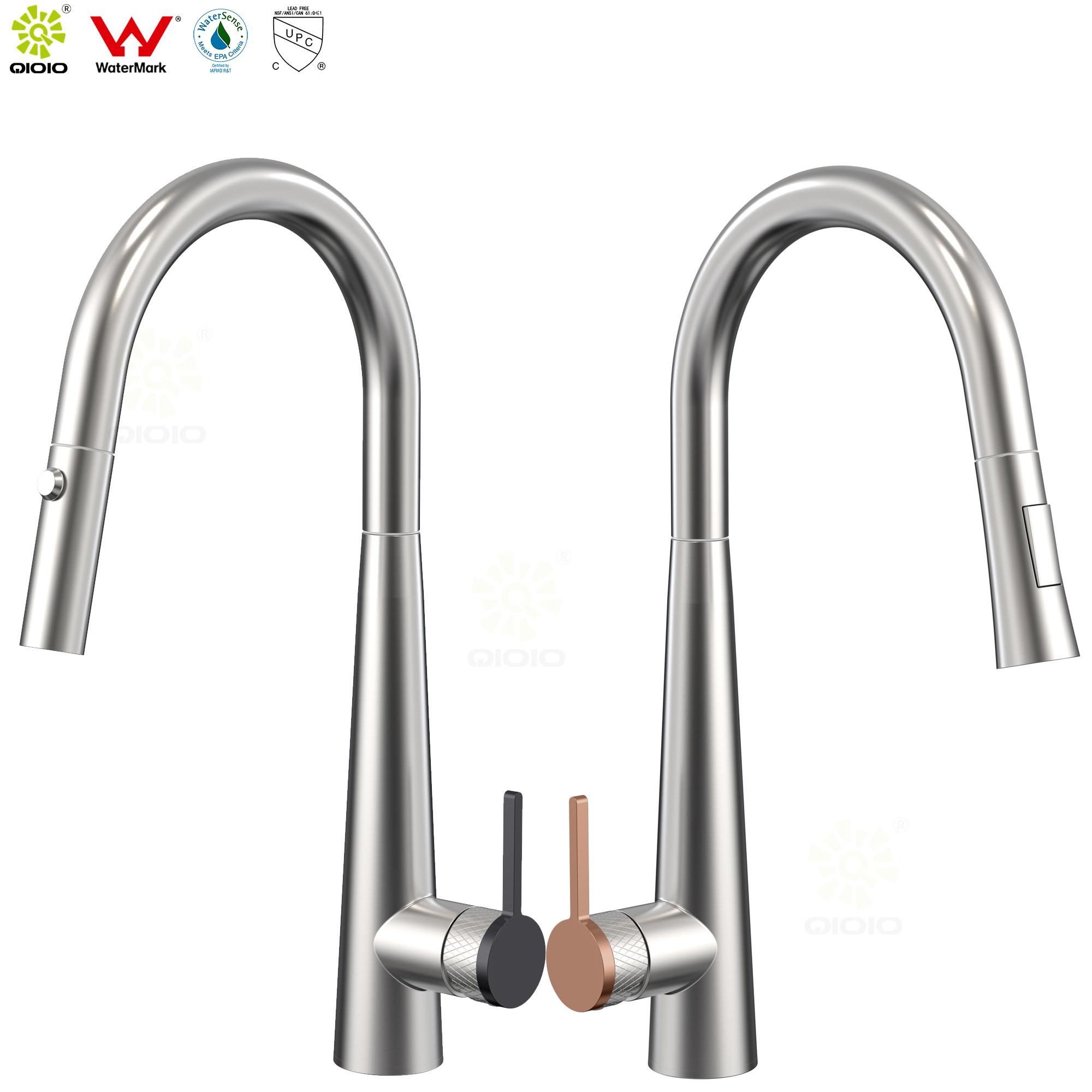 304 stainless steel brushed white water tap hot and cold  touch kitchen faucet lever kitchen mixer  faucet