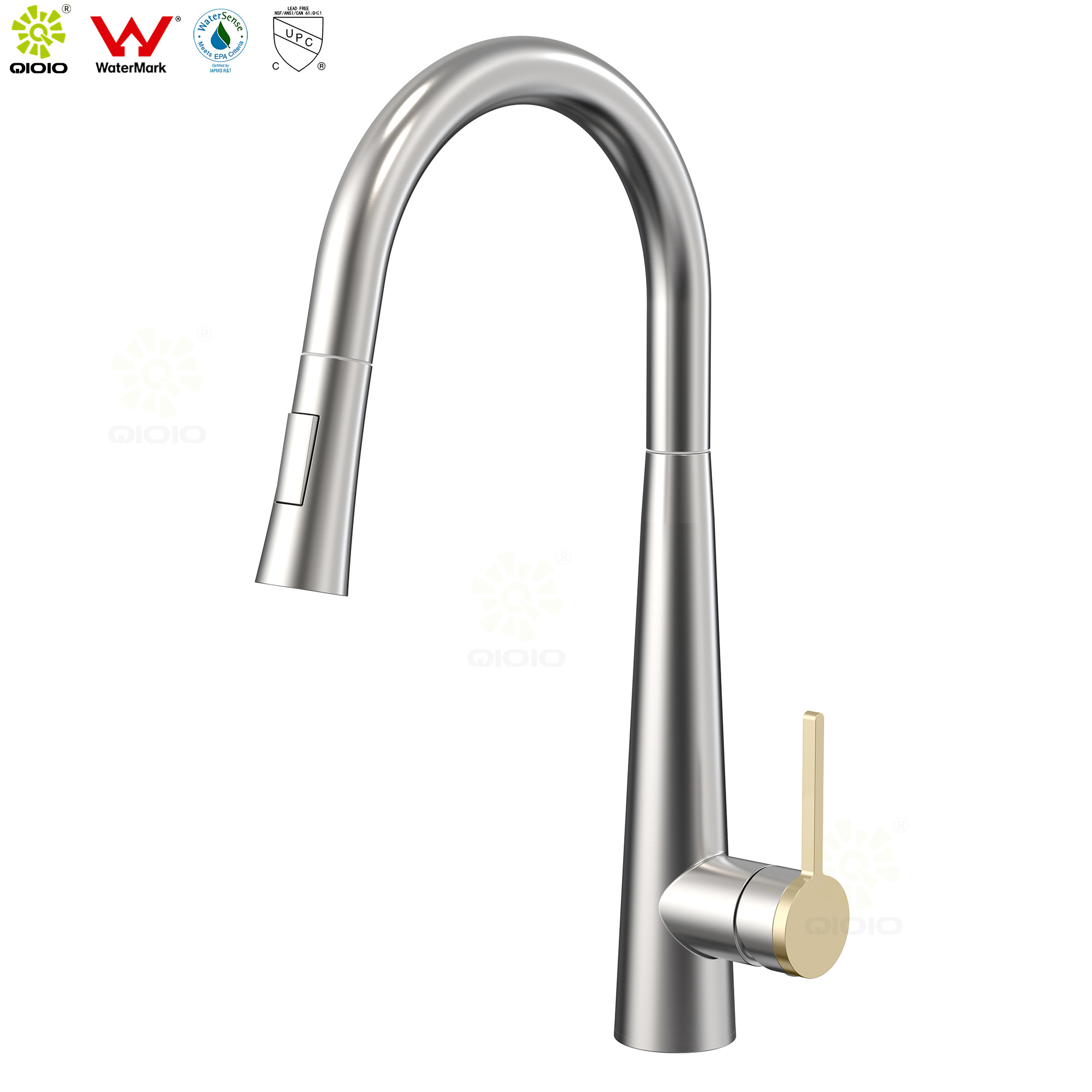 304 stainless steel brushed white water tap hot and cold  touch kitchen faucet lever kitchen mixer  faucet