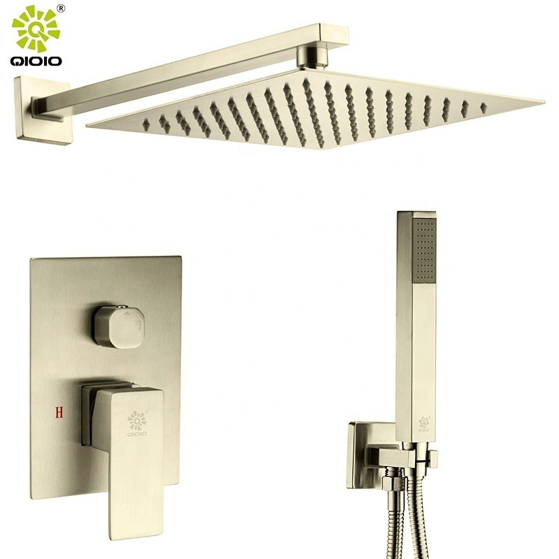 upc 304 stainless steel shower faucet concealed shower mixer diverter wall mounted shower set bathroom taps