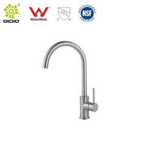 304 stainless steel single handle black brushed gold modern cold and hot water mixer  kitchen faucet