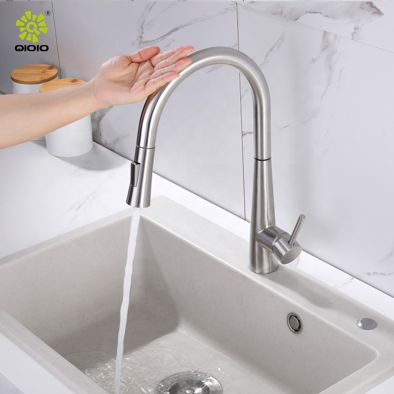 cUPC 2 function 304 Stainless Steel durable brushed touch control kitchen faucets