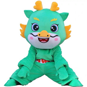 Hot selling 2024 year Chinese new year Mascot stuffed animal dragon mascot costume for adult