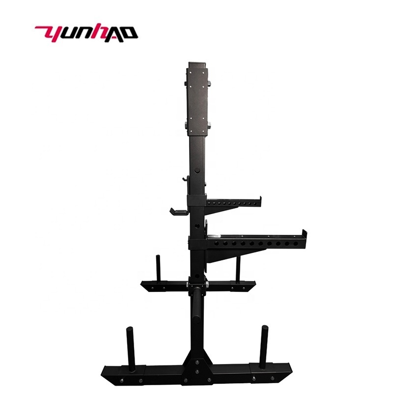 Yuncheng Strength Training Gym Equipment Black Pull Up Power Tower Weightlifting Squat Half Rack