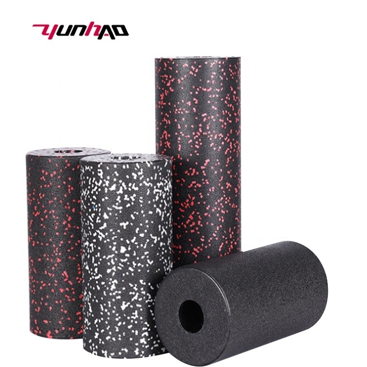 Wholesale High Density Custom Printed Pilates Exercise Black Yoga Round Massage EPP Foam Roller