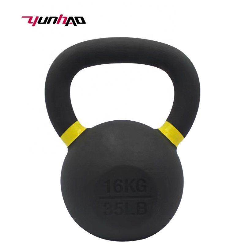 Yuncheng Free Weight Training Custom Logo Black Cast Iron Adjustable Kettlebell