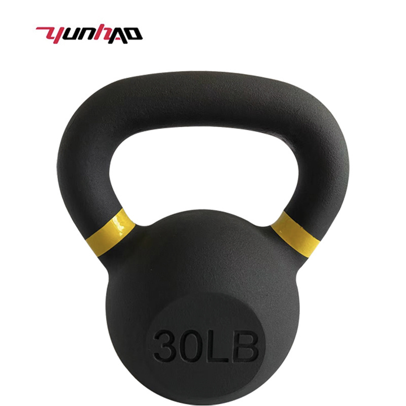 Hot Selling Gym Weight Lifting 5-50 LB Black Power Coated Csat Iron Kettlebell