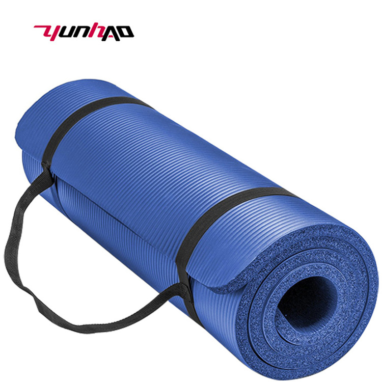 YC Hot Selling Custom Logo NBR Non Slip Yoga Mat 15mm For Exercise Yoga And Pilates