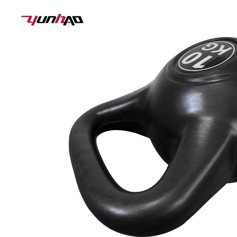 High Quality Wholesale Sport Gym Power Training Fitness 8KG Vinyl Plastic Sand Filled  Cement Kettlebell