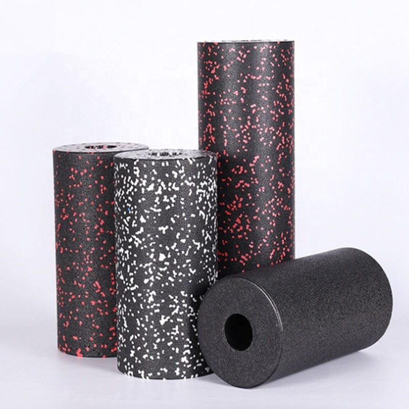 Wholesale High Density Custom Printed Pilates Exercise Black Yoga Round Massage EPP Foam Roller